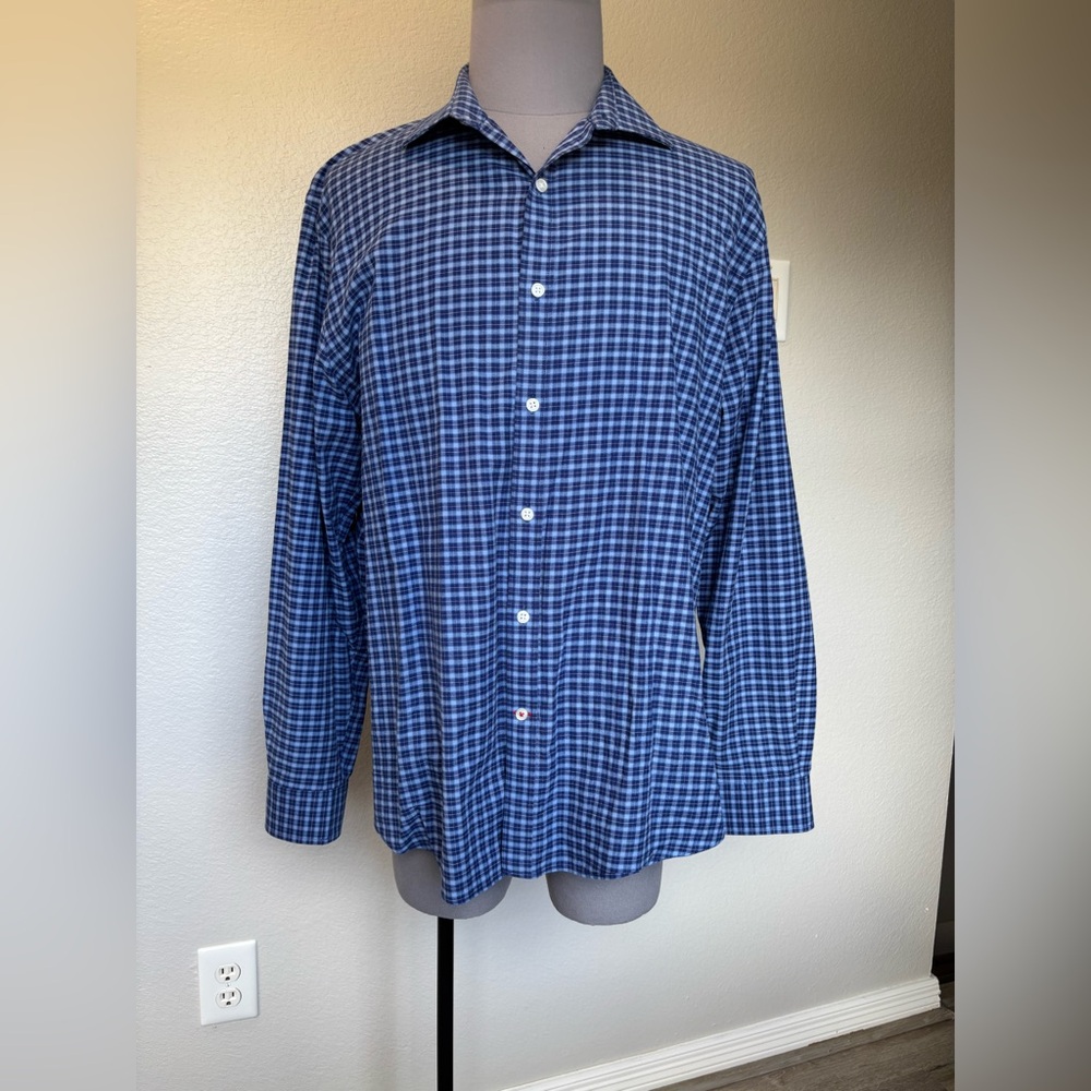 Tommy Hilfiger Navy Plaid Button Down Shirt